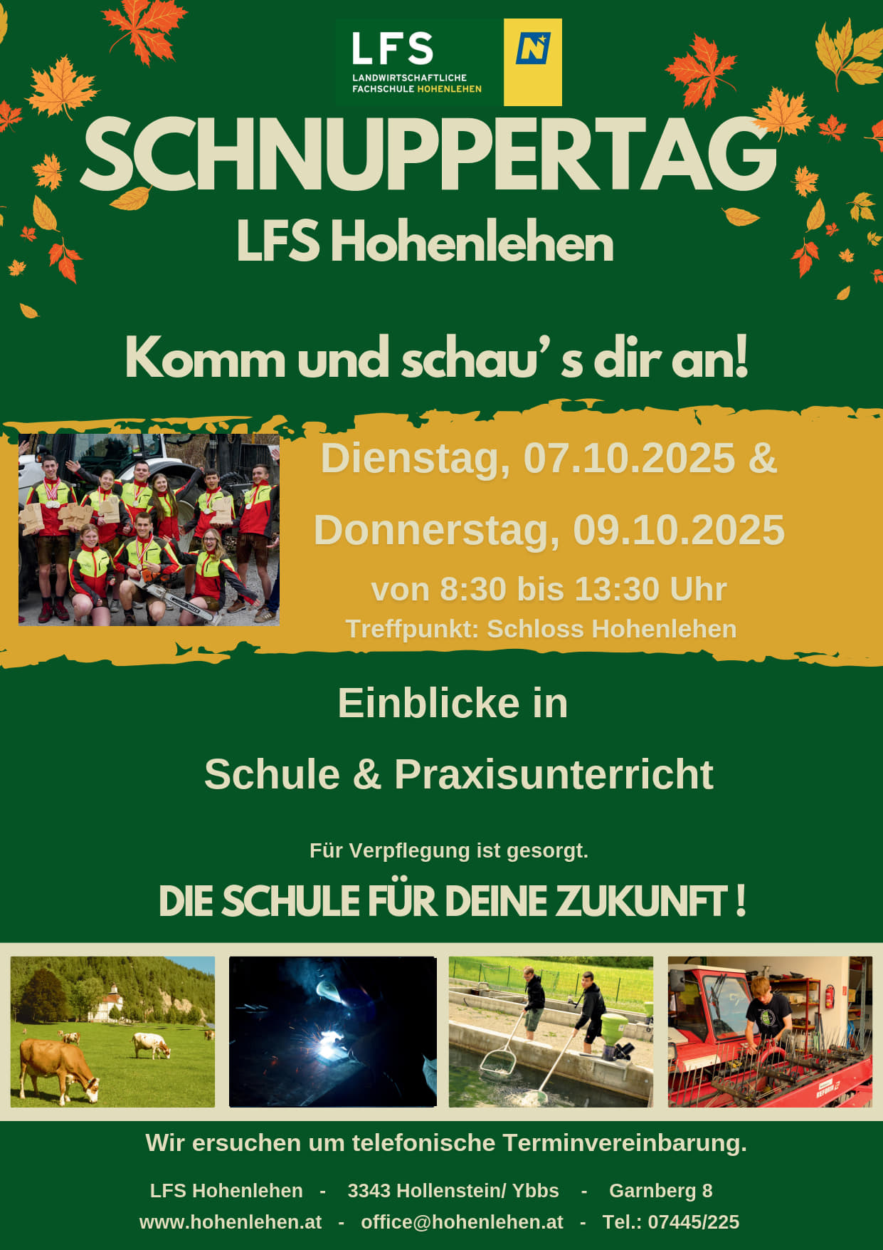 Schnuppertage 2025 LFS Hohenlehen
